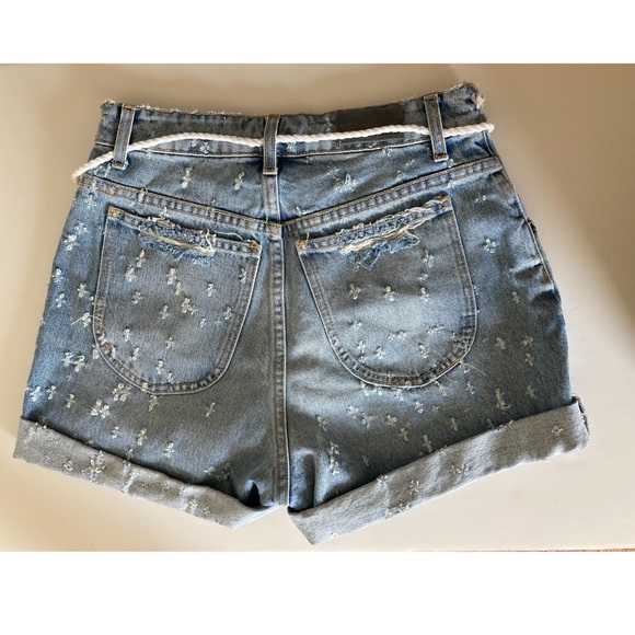 Carmar LA Distressed High Rise Roll up Jean Shorts size 24 - Picture 2 of 6